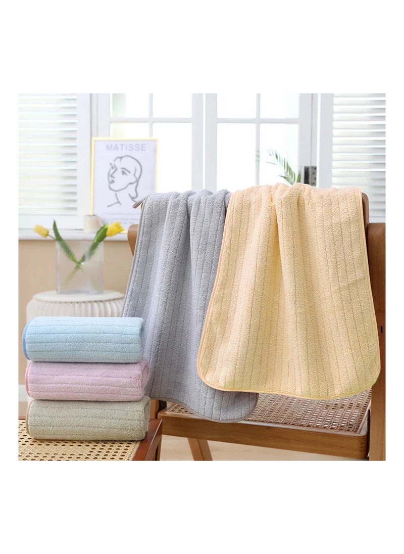 5 piece Towel Set Ultra- Fine Fiber Cotton Thickened High Water Absorption Soft Quick Drying Environmentally Friendly Durable Luxury Hotel Bathroom Towels Sports Beach Spa, Size 35 * 75cm