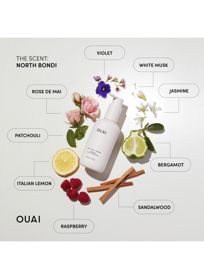 OUAI Anti Frizz Cream - Moisturizing Hair Cream with Frizz Control & Heat Protection - Provides Lasting Hydration with Jackfruit & Beetroot Extract - Paraben, Phthalate & Sulfate Free (6 oz)