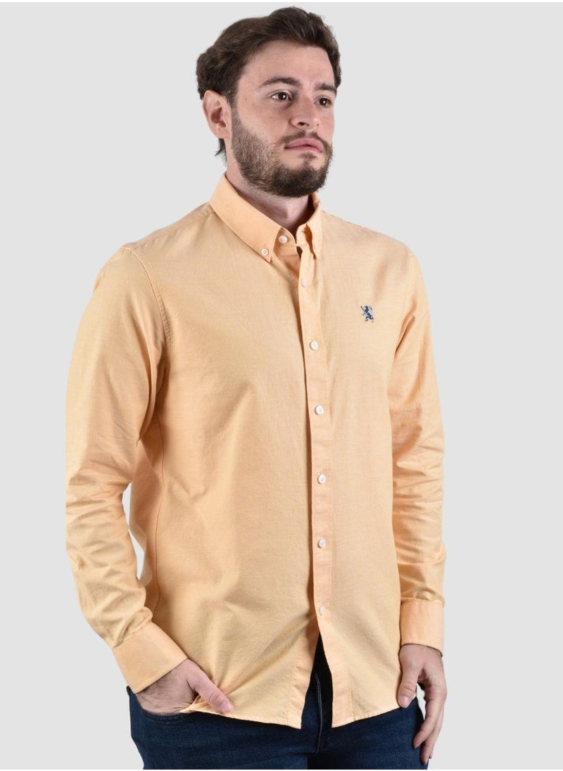 Men's Cotton Oxford Full Opening Long Sleeve Slim Fit  Shirt