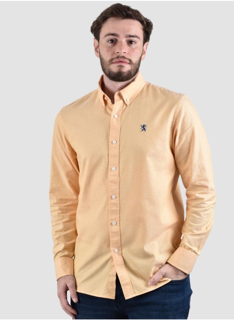 Men's Cotton Oxford Full Opening Long Sleeve Slim Fit  Shirt