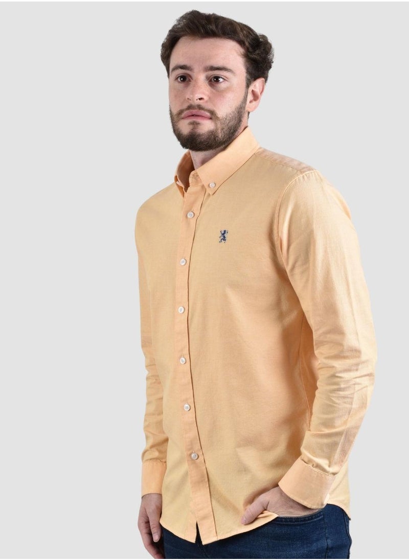 Men's Cotton Oxford Full Opening Long Sleeve Slim Fit  Shirt