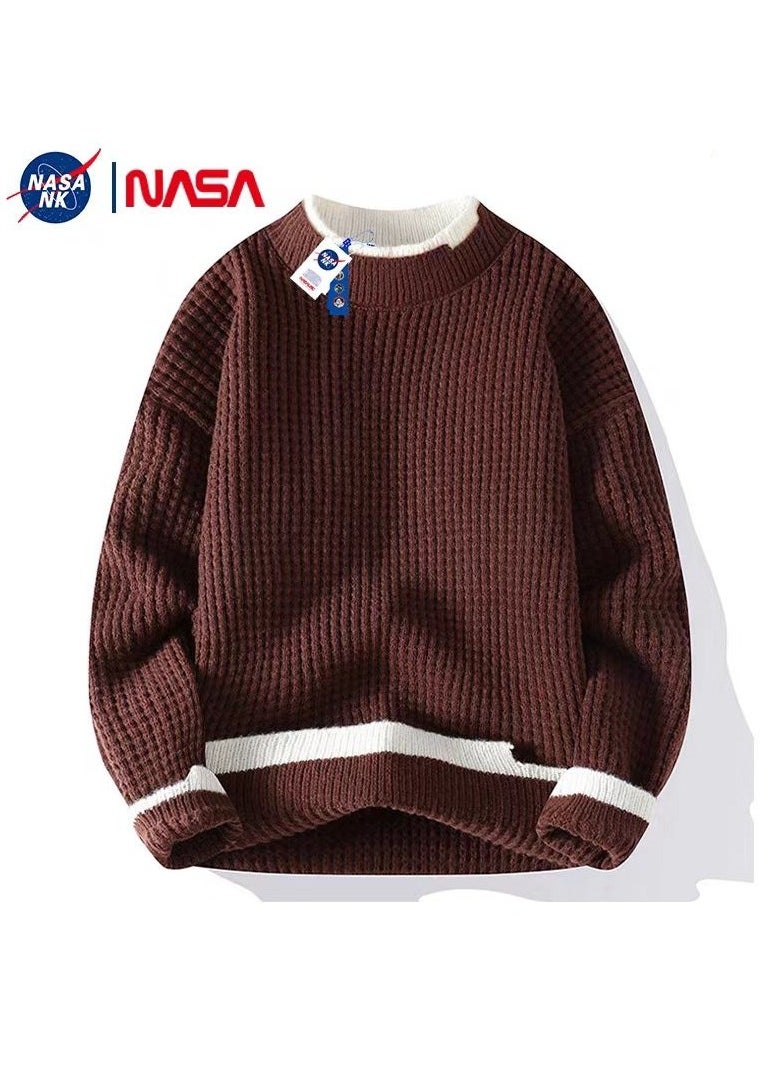 New Trend Of Long Sleeved Sweater With Inner Lining And Bottom Knit Sweater