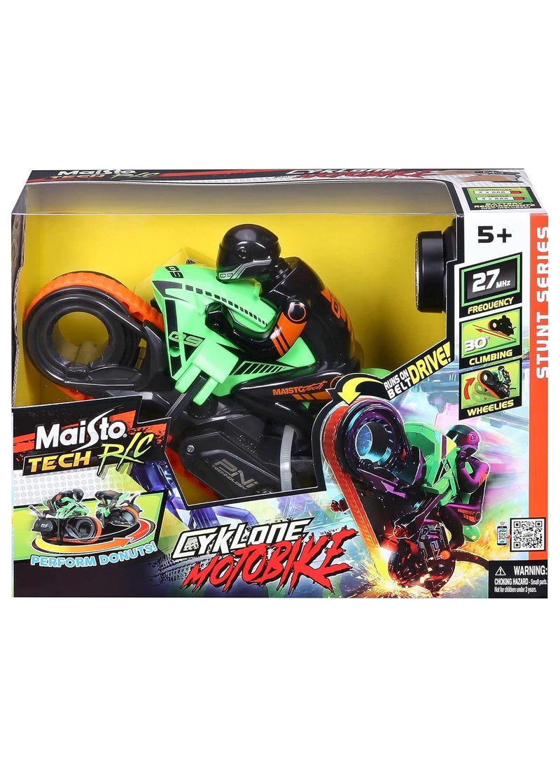 Cyklone MotoBike Remote Control Bike - Runs on Belt (Green)