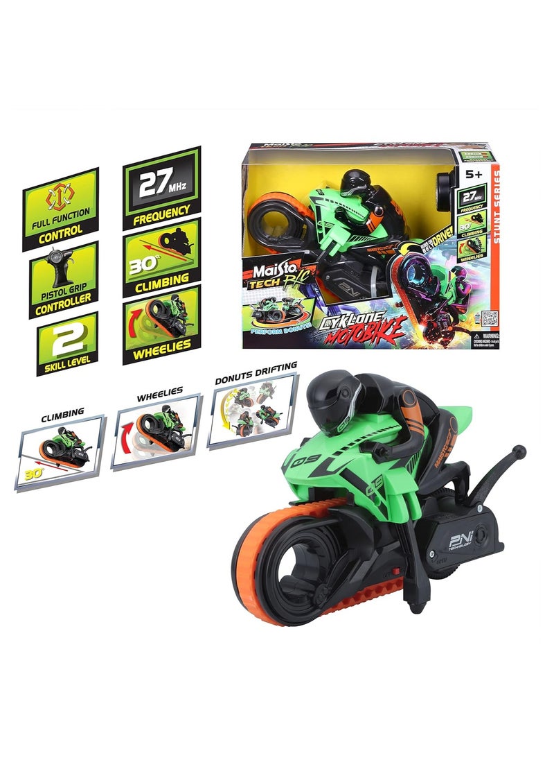 Cyklone MotoBike Remote Control Bike - Runs on Belt (Green)