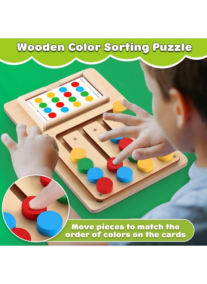 Color Matching Puzzle Toys Montessori Brain Teasers Game For Kids Age 3 4 5 6 7 Years Old Road Trip Toys For Boys & Girls Handheld Games For Travel Ideal Christmas Birthday Gifts