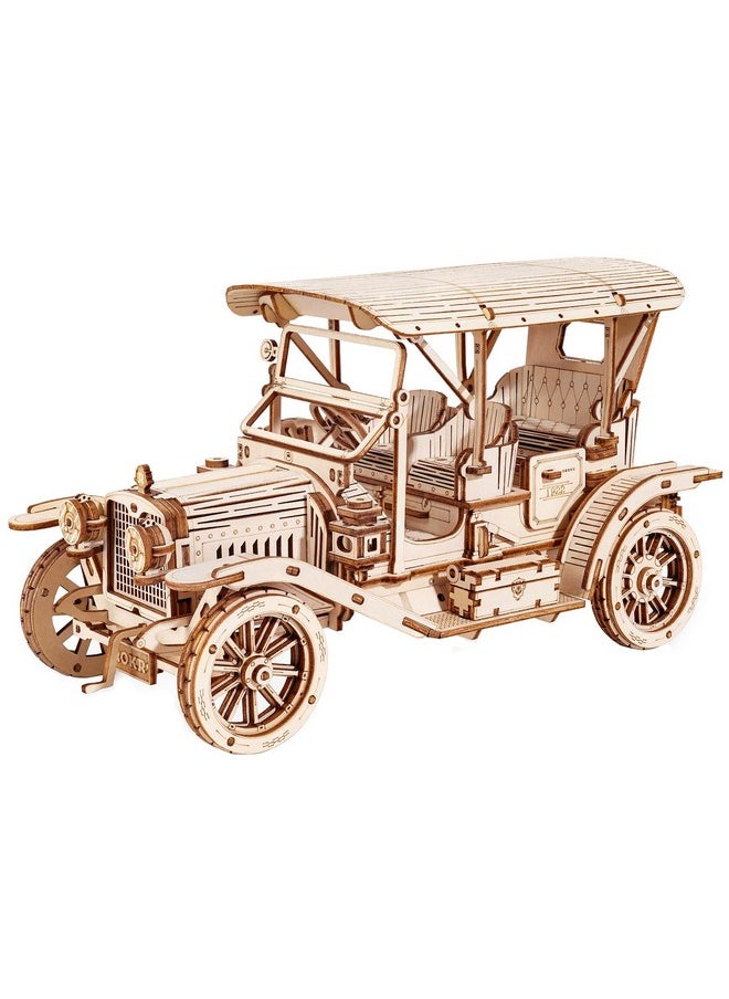 3D Wooden Puzzle Model Car Kits To Build For Adults, 1:15 Scale Vintage Car Model Building Kit 298Pcs Wood Craft Hobby Gift For Teens Men Women Christmas