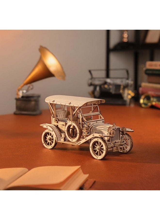 3D Wooden Puzzle Model Car Kits To Build For Adults, 1:15 Scale Vintage Car Model Building Kit 298Pcs Wood Craft Hobby Gift For Teens Men Women Christmas