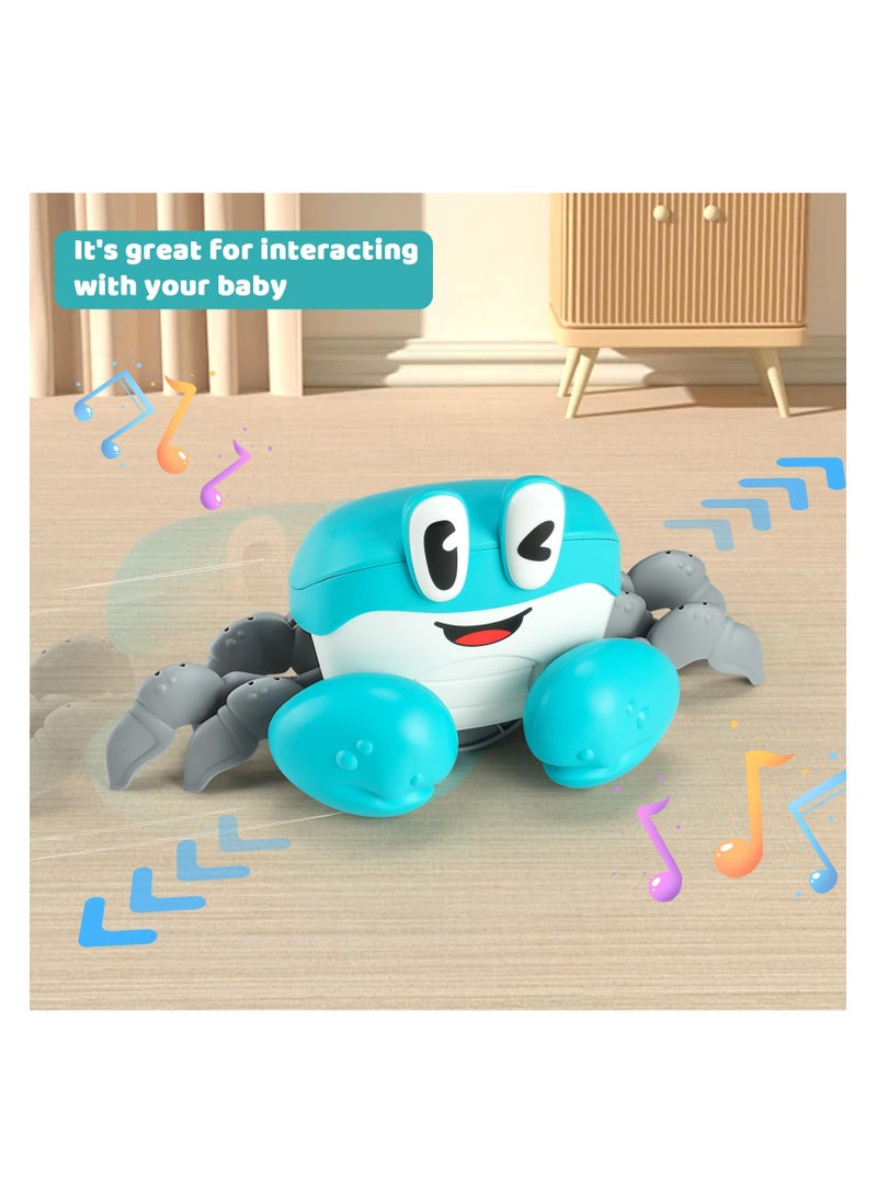 Interactive Crawling Crab Baby Toy for Infants & Toddlers, Tummy Time and Walking Learning Toys with Music & Dancing, Perfect Gifts for 0-12 Months Boys & Girls