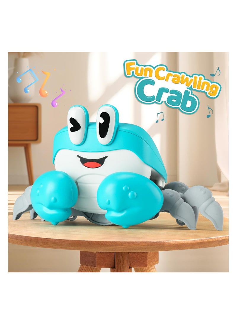 Interactive Crawling Crab Baby Toy for Infants & Toddlers, Tummy Time and Walking Learning Toys with Music & Dancing, Perfect Gifts for 0-12 Months Boys & Girls