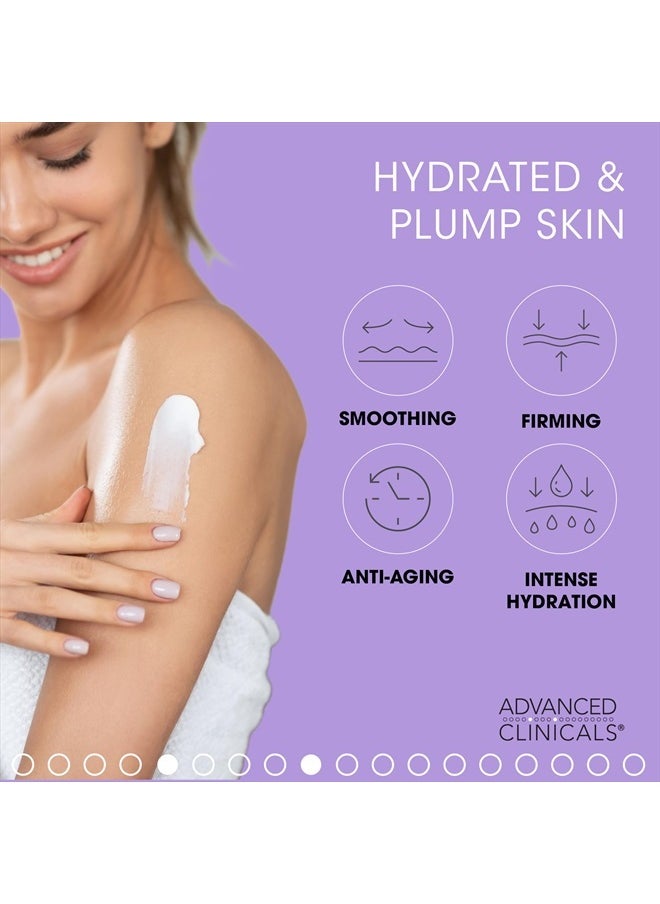 Hyaluronic Acid Body Lotion + Firming Collagen Cream 2pc Skin Care Set | Skin Tightening Body Moisturizer & Face Lotion | Hyaluronic Acid Lotion | Skin Care Products, 2pc Bundle