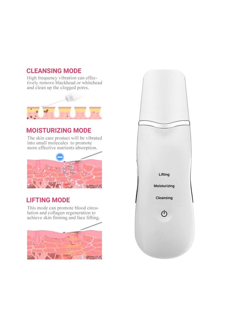 Dealsure Ultrasonic Shovel Machine for Facial Skin Scrubber Lifting Moisturizing & Cleansing Skin Dirt Blackhead Remover Peeling Tool,Pore and Exfoliator, Comedone Extractor Treatment (Multicolor)