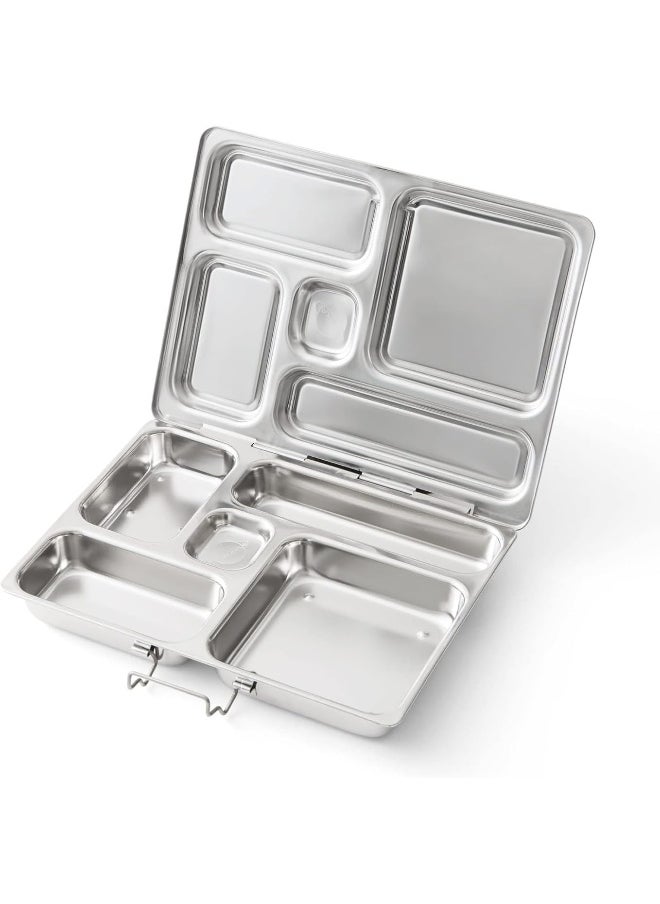 PLANETBOX ROVER Basic Stainless Steel Bento Lunch Box with 5 Compartments for Adults and Kids