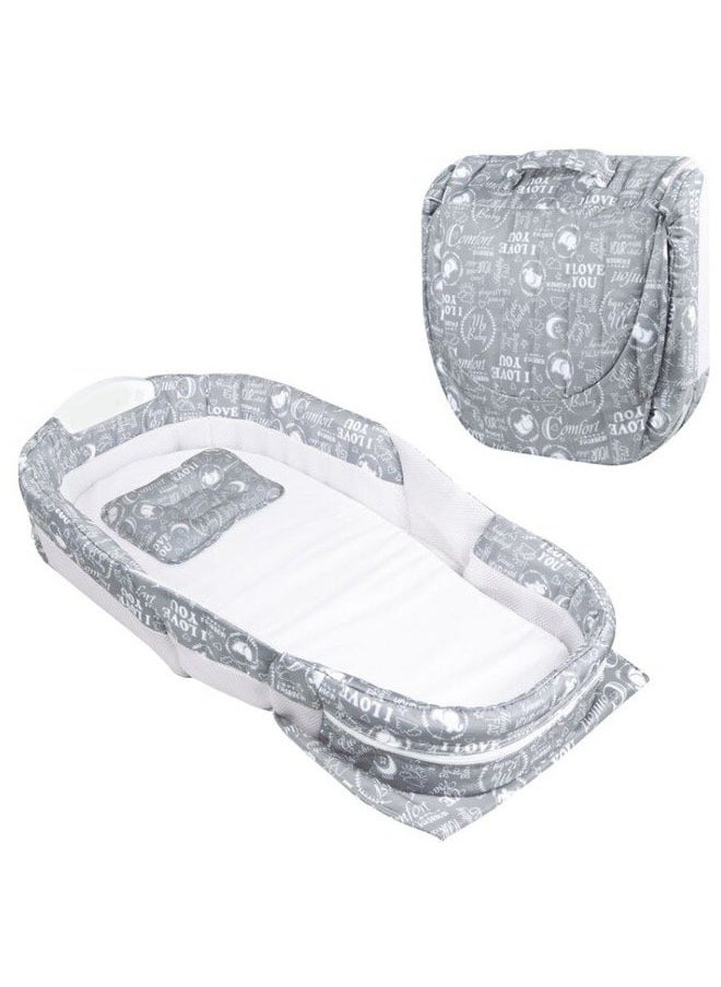 Portable Baby Separate Bed(White)