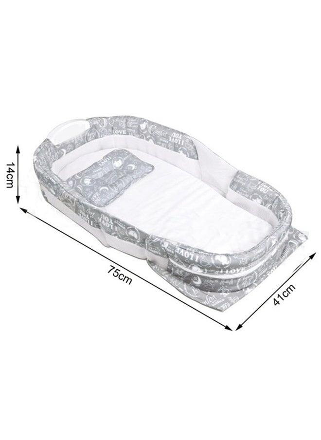 Portable Baby Separate Bed(White)