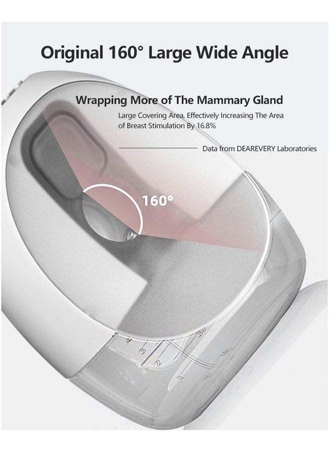 Wearable Breast Pump Electric Hands-free wireless, Painless Breastfeeding with 3 models and 9 suction levels, Powerful 1500 mAh Battery , LCD Display