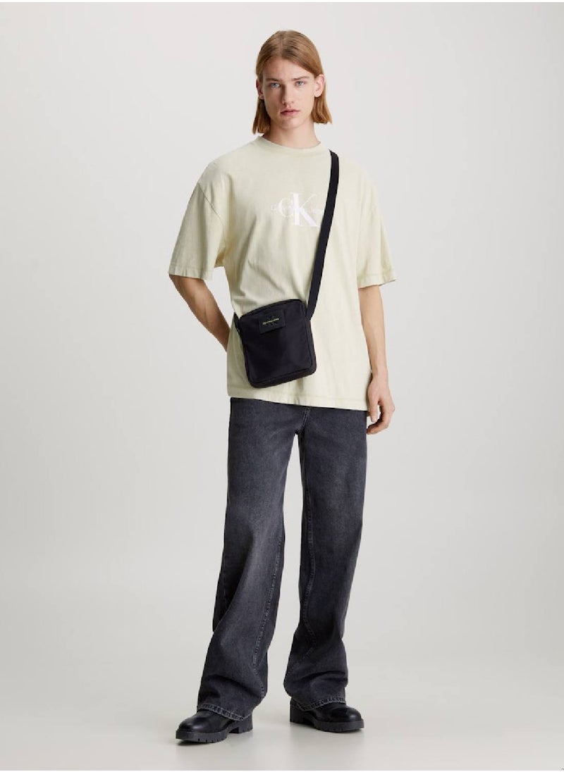 Men's Logo Reporter Bag - Nylon, Black