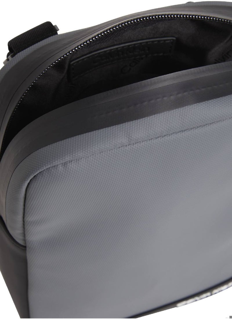 Men's Small Convertible Reporter Bag - Polyester, Gray