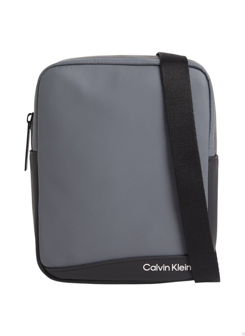 Men's Small Convertible Reporter Bag - Polyester, Gray