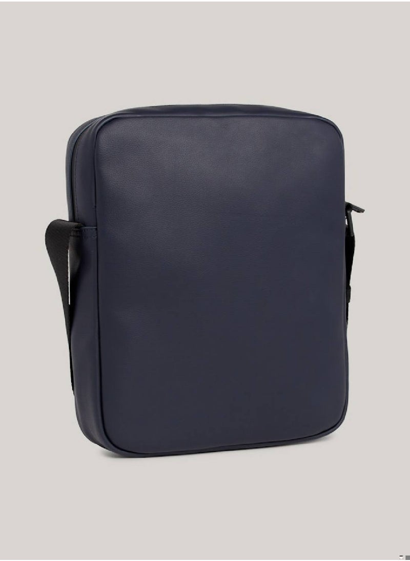 Men's Essential Reporter Bag - faux leather, Blue