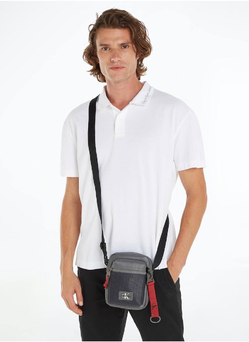 Men's Reporter Bag - Polyester, Gray