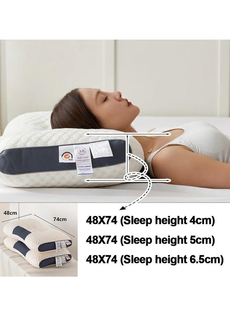 Yameem Memory Foam Pillow, Orthopedic Sleeping Pillows, Ergonomic Cervical Pillow for Neck Pain, for Side Sleepers, Back and Stomach Sleepers, Free Pillowcase Included