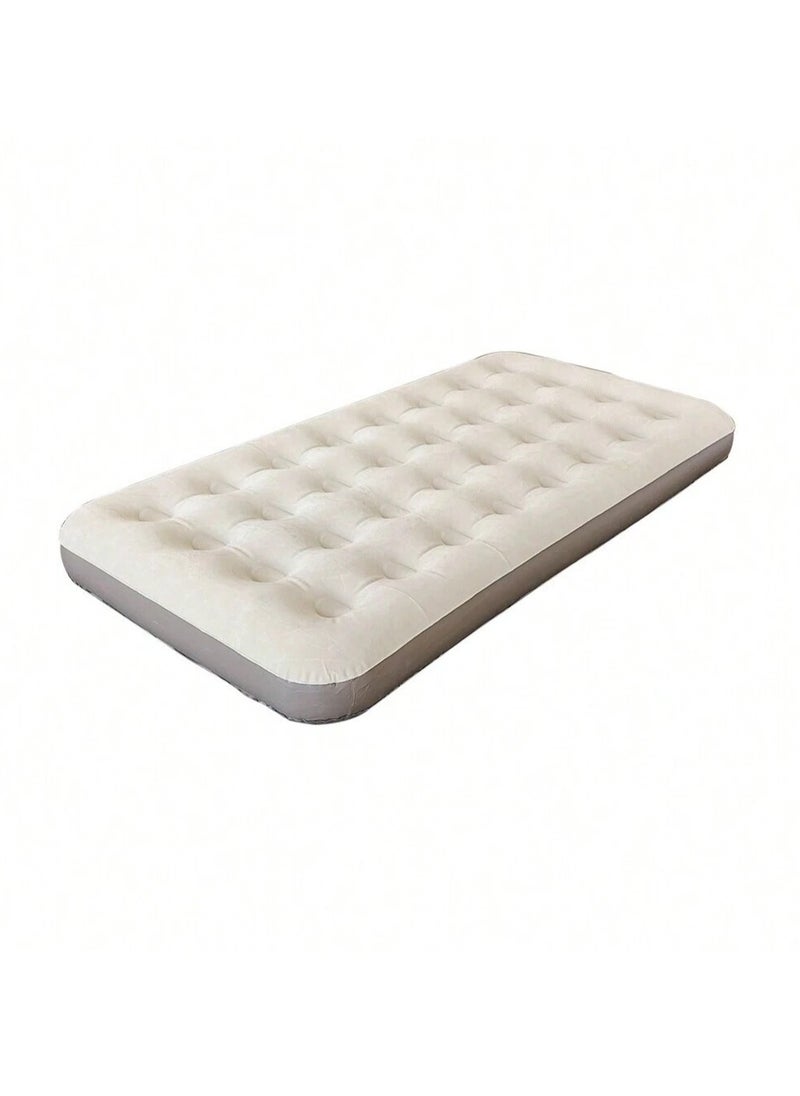 32 Holes Inflatable Bed with Single Large Velvet Face, Outdoor Camping Picnic Inflatable Mattress