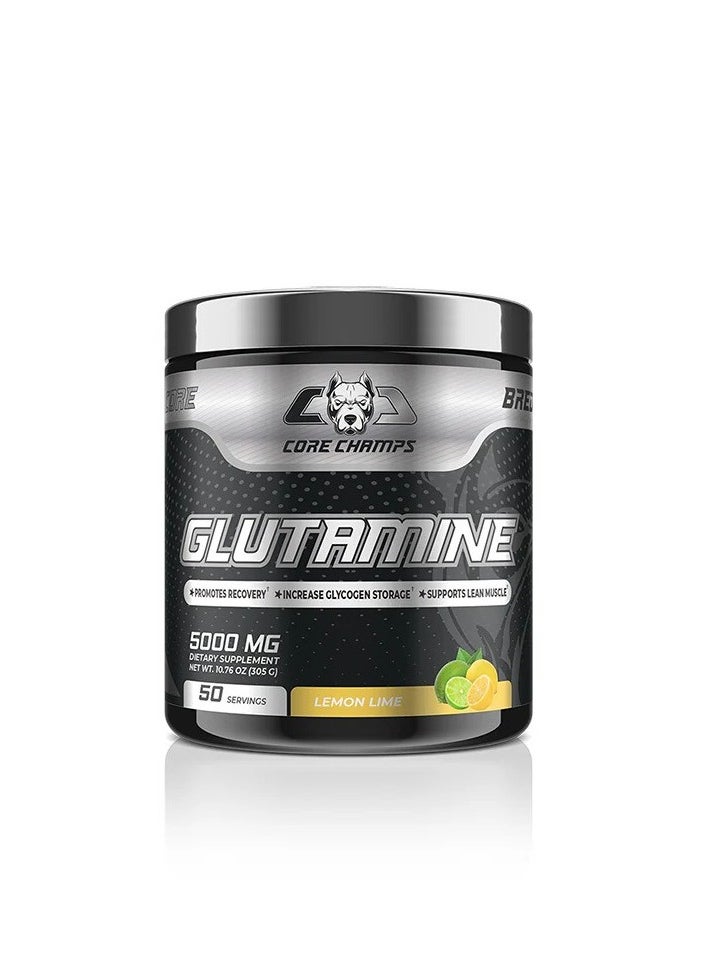 CORE CHAMPS,GLUTAMINE,LEMON LIME FLAVOUR,5000 MG,50 SERVINGS