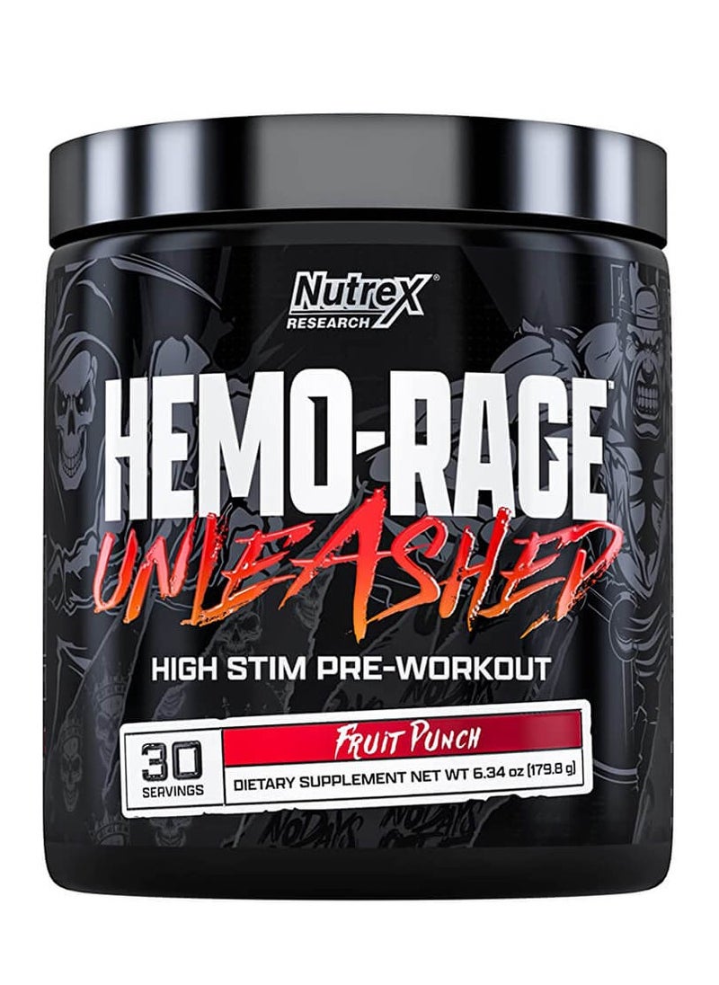 Nutrex Hemo-Rage Pre-workout, Fruit Punch Flavor, 179g