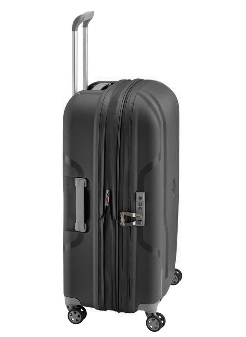 Recycled Clavel 83Cm Expandable 4 Double Wheel Check-In Luggage Trolley Black