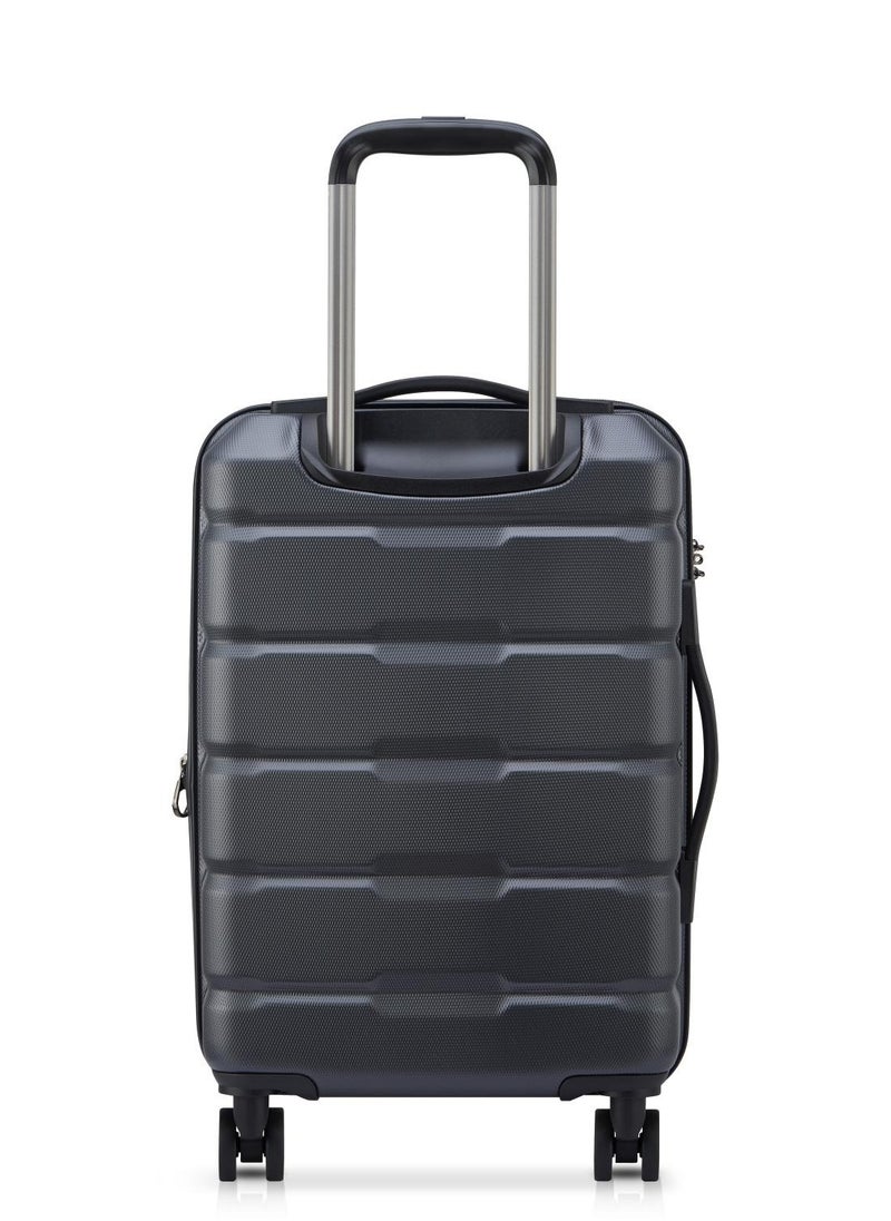 Citadel 54 Cm  Expandable 4 Double Wheel Cabin Luggage Trolley Anthracite / Black Zip