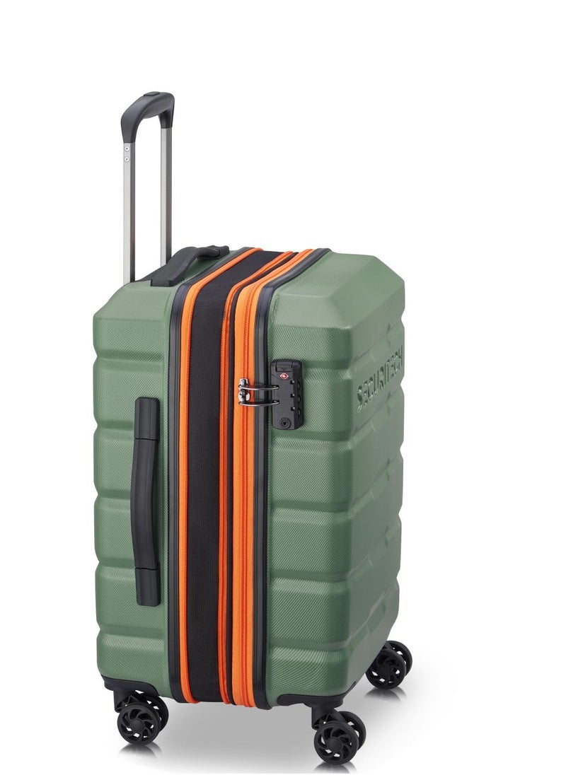 Citadel Securitech By Delsey Paris 54 Cm Expandable 4 Double Wheel Cabin Luggage Trolley - Green