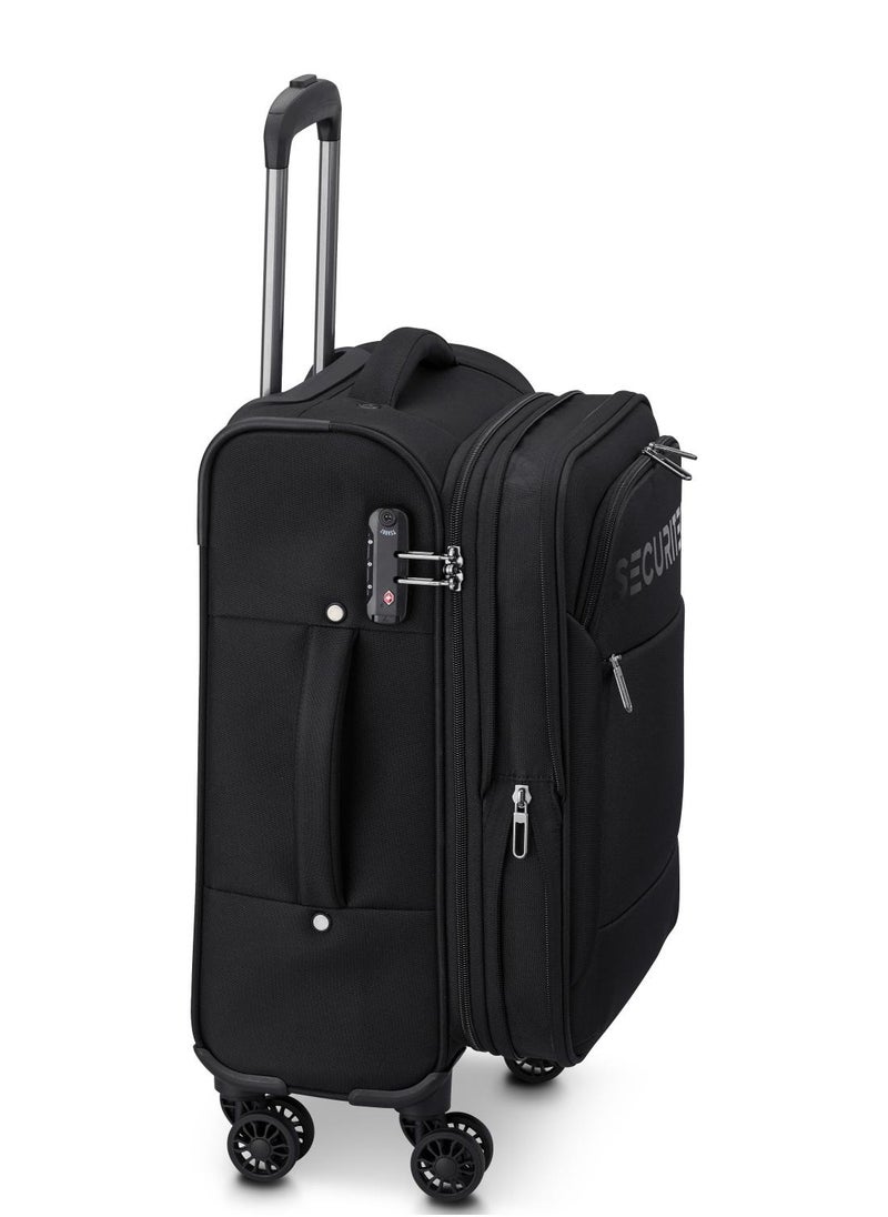 Vanguard 55 Cm 4Double Wheel Expandable Cabin Luggae Trolley  Black