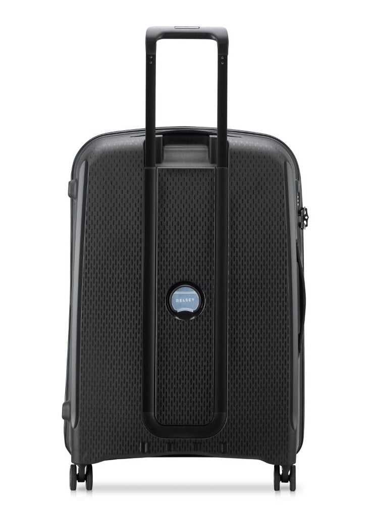 Belmont Plus Non Expandable 71cm Check-In Luggage 4 Double Wheel Trolley Black