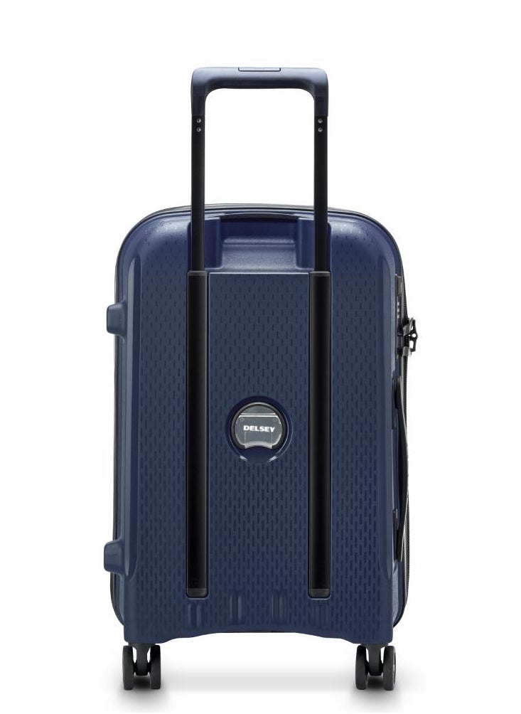 Belmont Plus Non Expandable 55cm Cabin Luggage 4 double Wheel Trolley Blue