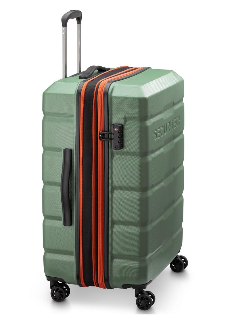 Citadel 70 Cm 4Double Wheel Expandable Check-In Luggae Trolley  Khaki / Orange Zip