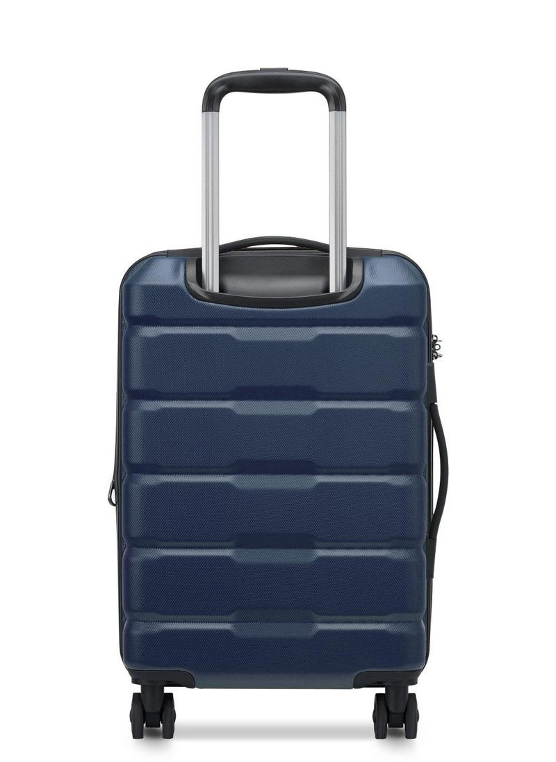 Citadel 54 Cm  Expandable 4 Double Wheel Cabin Luggage Trolley Blue / Black Zip