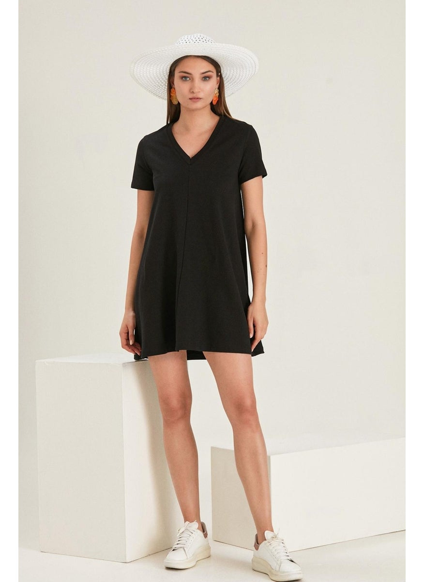 V-Neck Dress-Tunic (B22-34100)