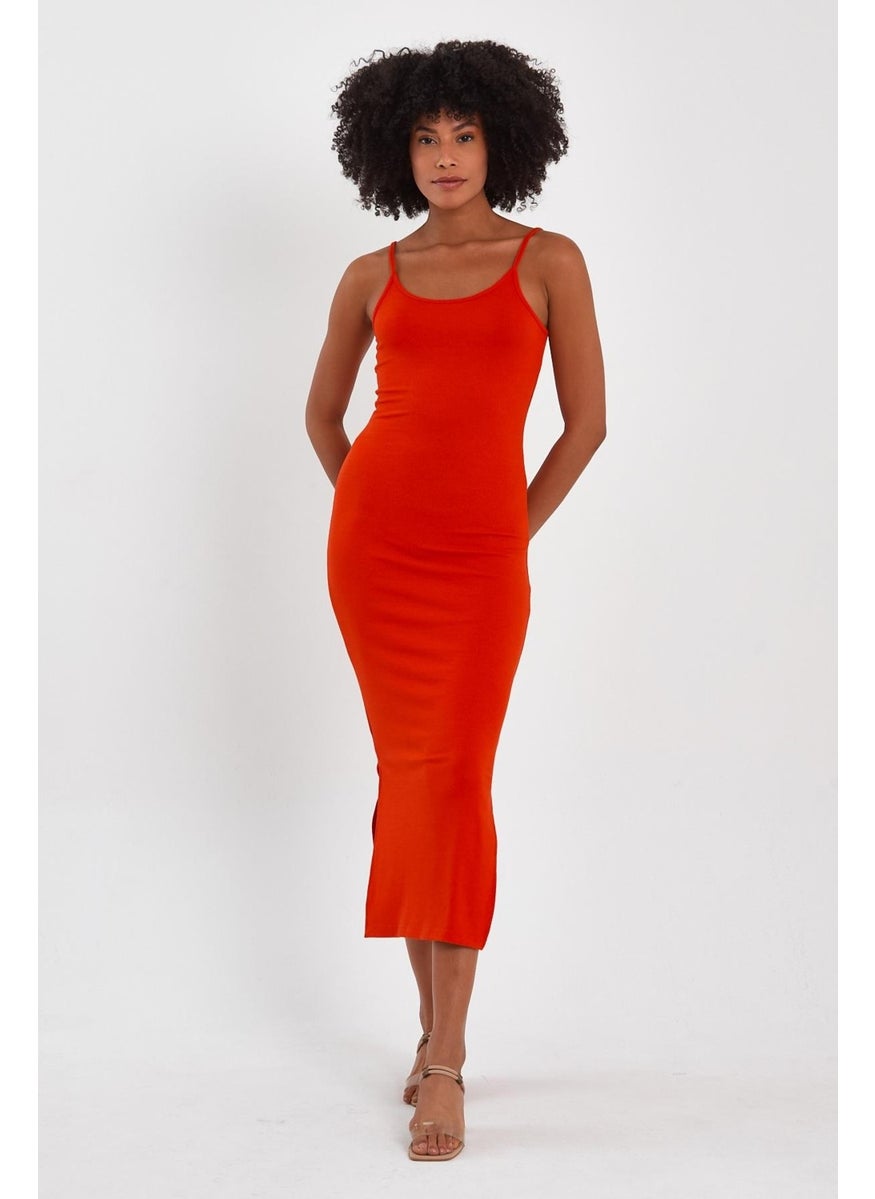 Slit Pencil Dress (B23-00106)