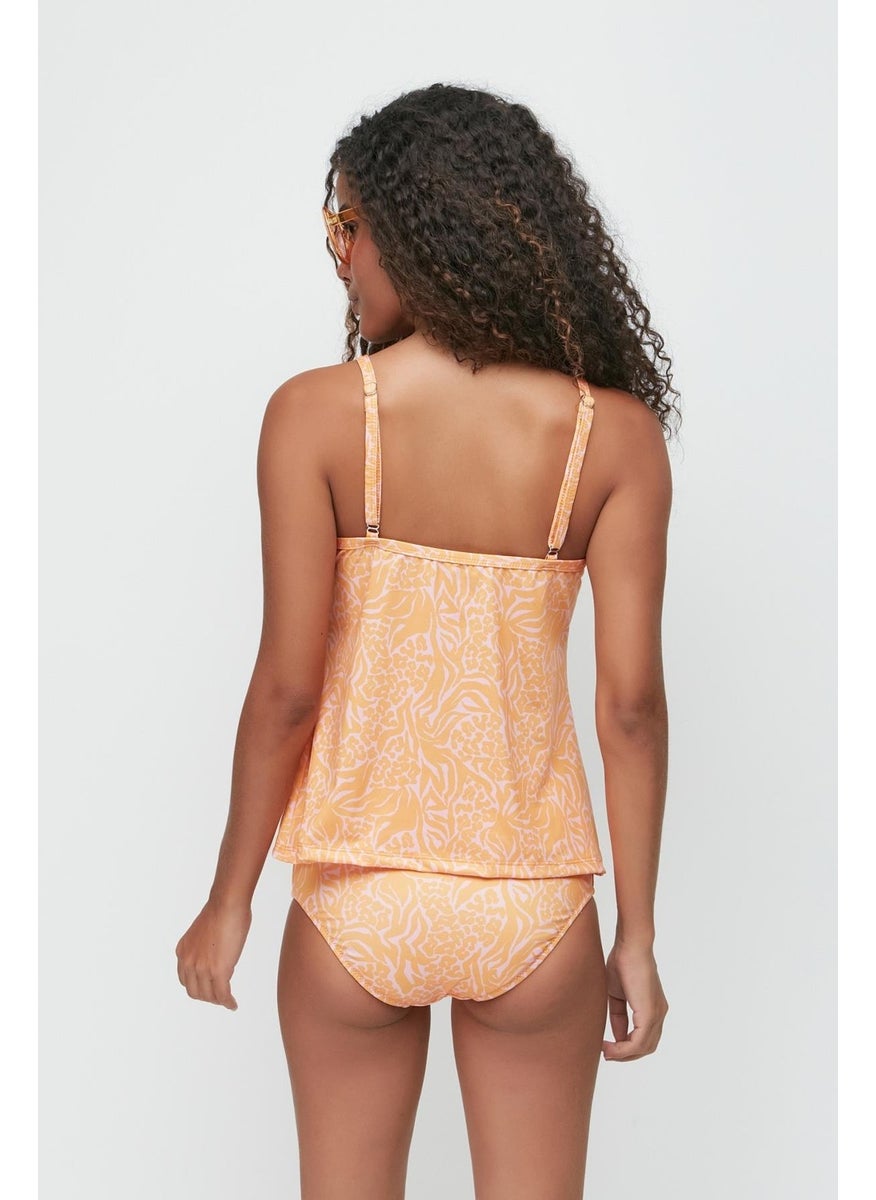 High Waist Long Tankini 7741 Orange