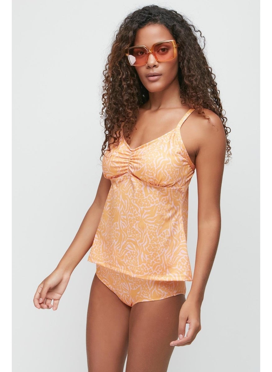 High Waist Long Tankini 7741 Orange