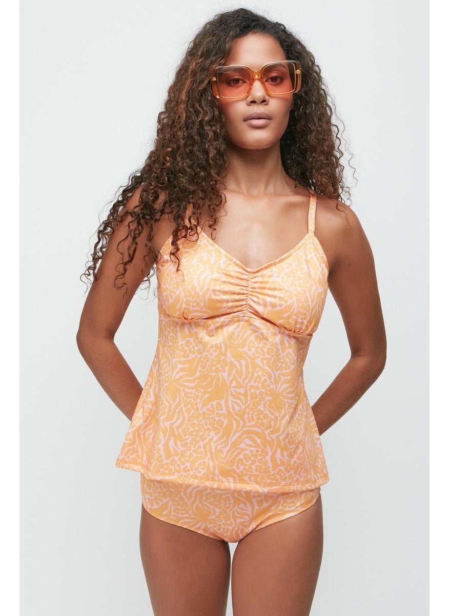 High Waist Long Tankini 7741 Orange