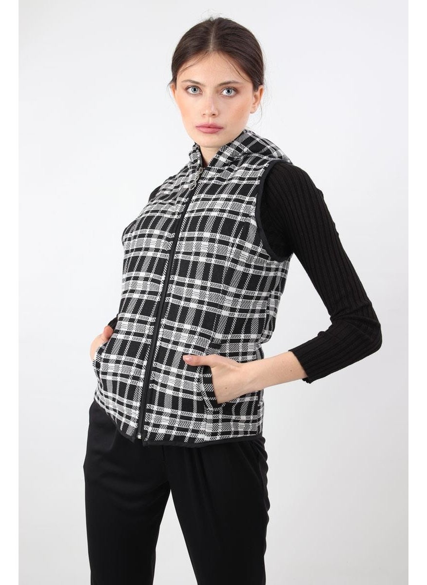 Plaid Hooded Vest (B20-467Yl00)