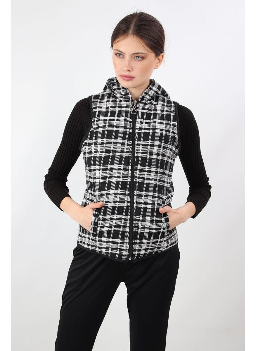 Plaid Hooded Vest (B20-467Yl00)