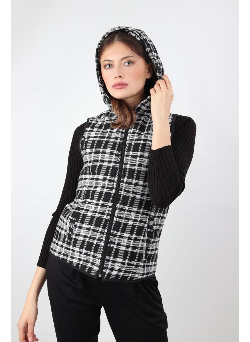 Plaid Hooded Vest (B20-467Yl00)