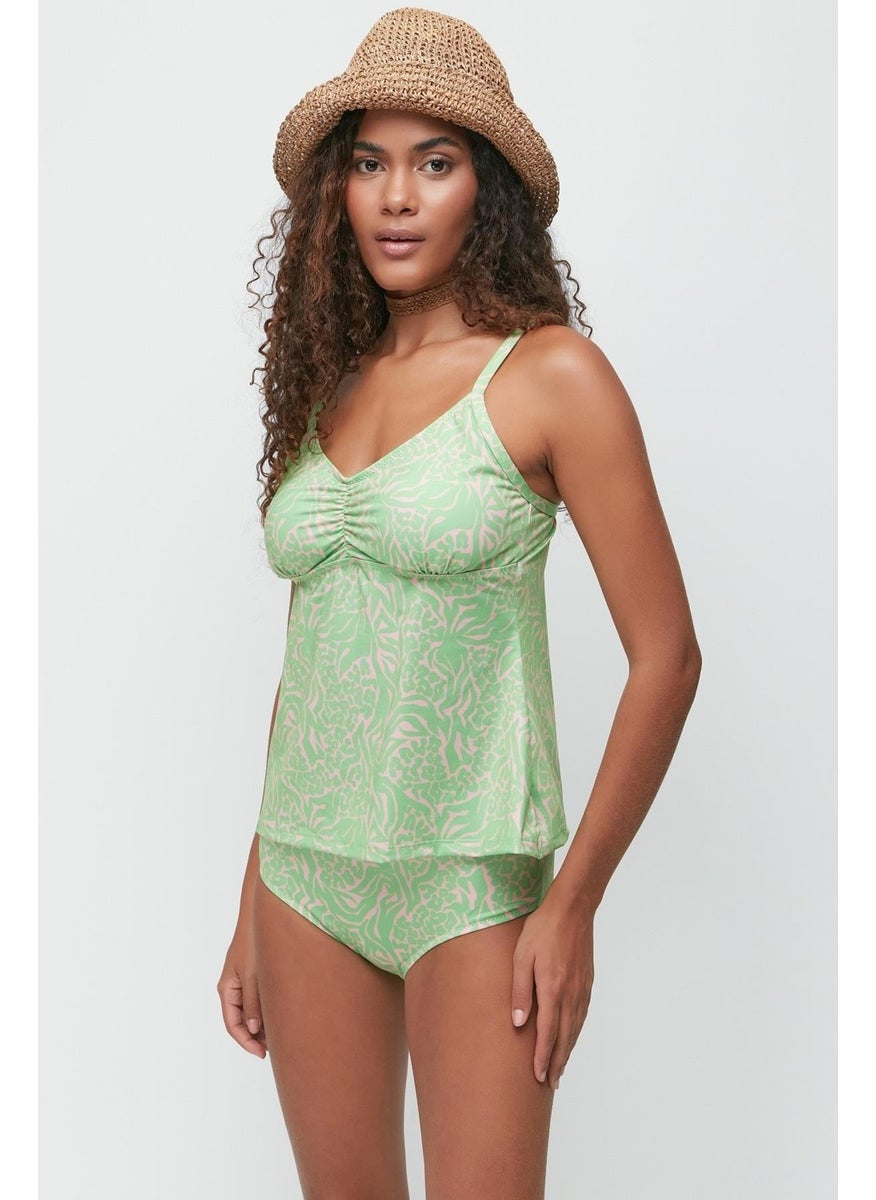 High Waist Long Tankini 7741 Green