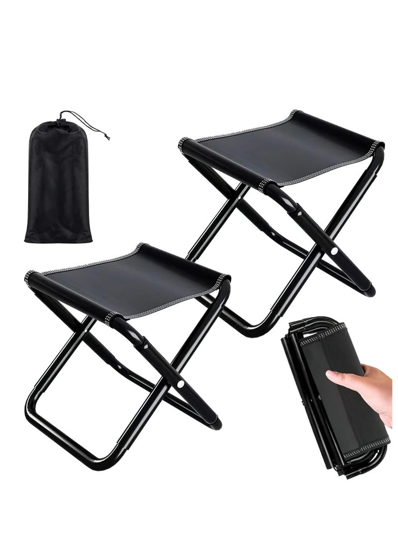 Portable Folding Stool with Carry Bag, Folding Stool Lightweight Camping Stool, Suitable for Fishing Hiking Backpacking Travelling BBQ Foldable Stool