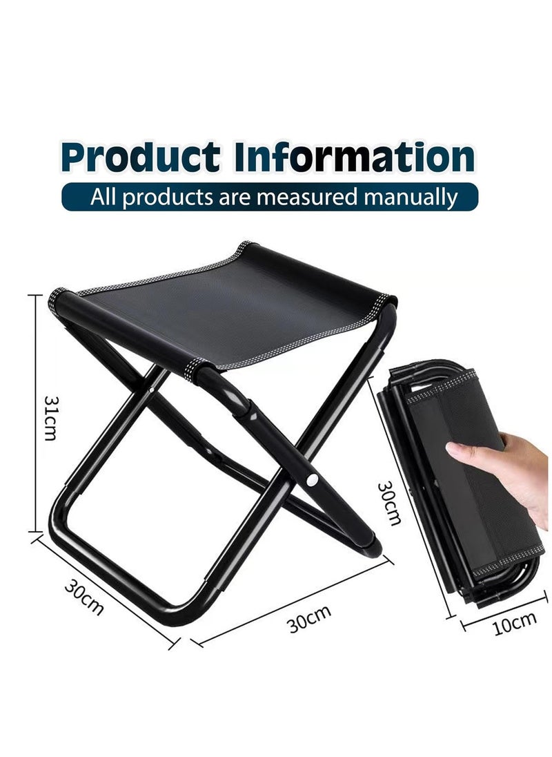 Portable Folding Stool with Carry Bag, Folding Stool Lightweight Camping Stool, Suitable for Fishing Hiking Backpacking Travelling BBQ Foldable Stool