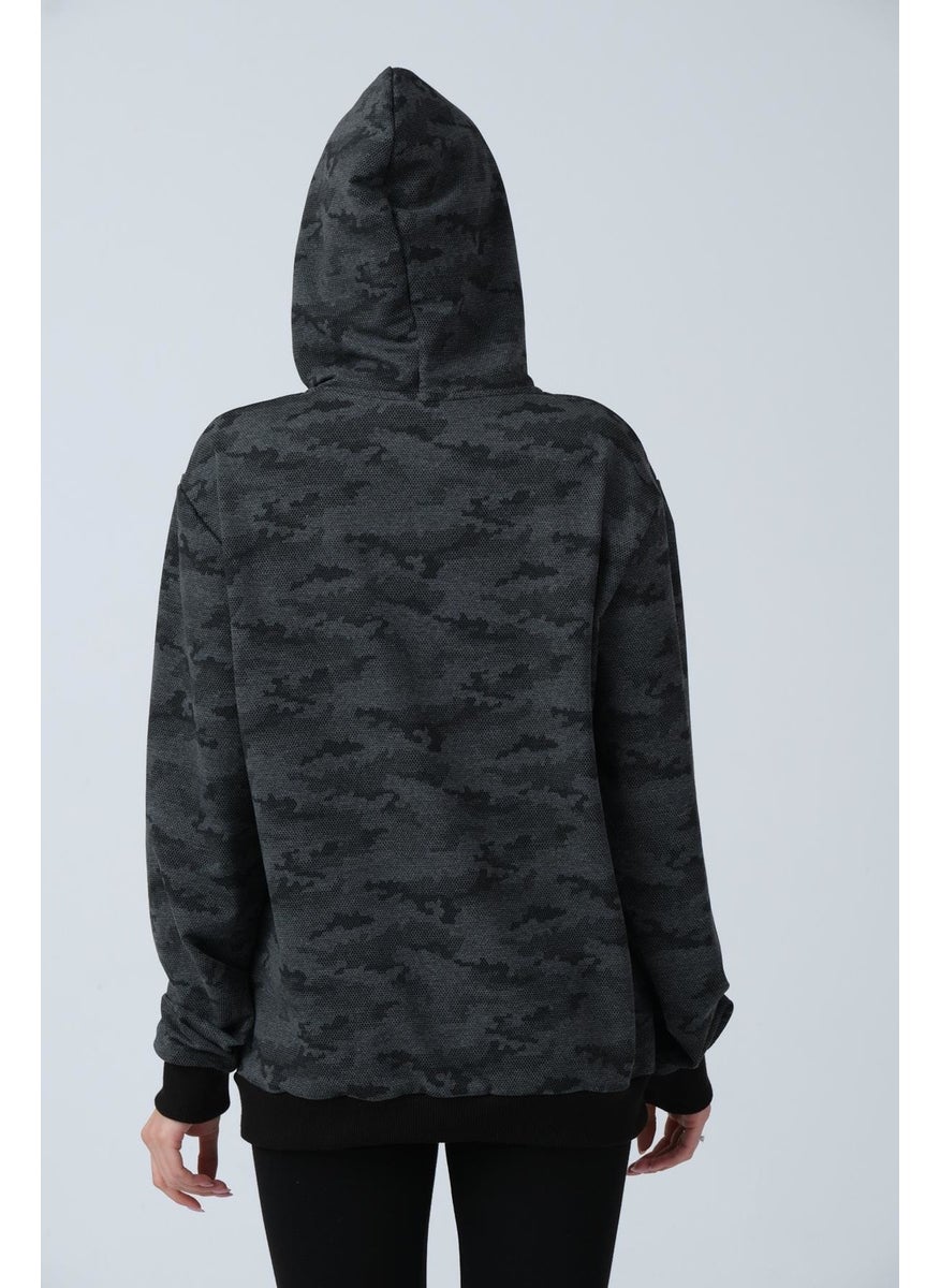 Camouflage Patterned Hoodie Sweatshirt (E21-72100)