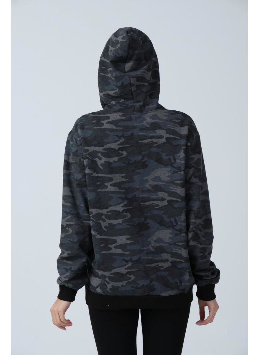 Camouflage Patterned Hoodie Sweatshirt (E21-72100)