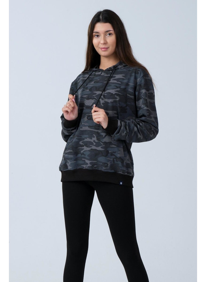 Camouflage Patterned Hoodie Sweatshirt (E21-72100)